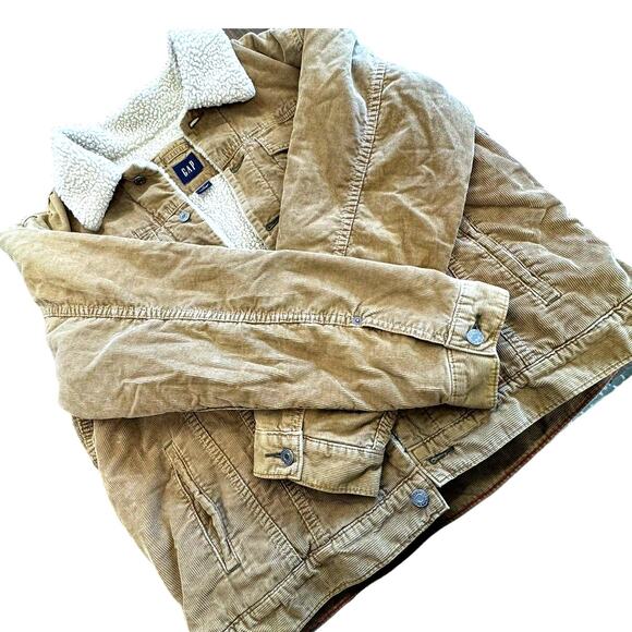 VINTAGE "GAP" Y2K ,Corduroy Jacket, XL ,Tan ,Grunge, 90'S, Western,Woodland - Picture 13 of 15